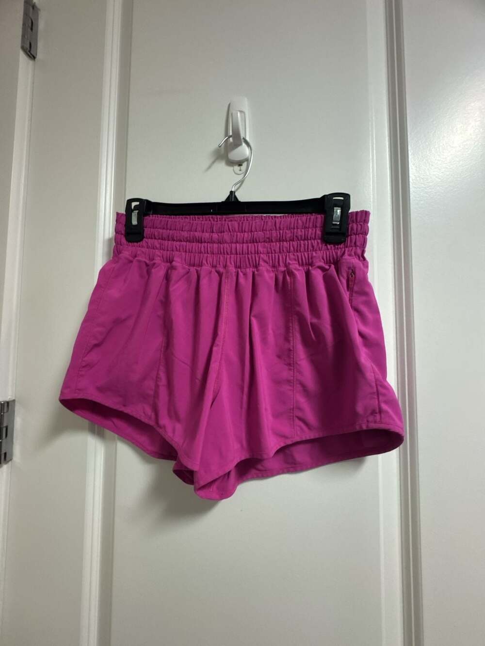 CRZ YOGA Running Shorts US M(8/10) Pink Smocked Waistband